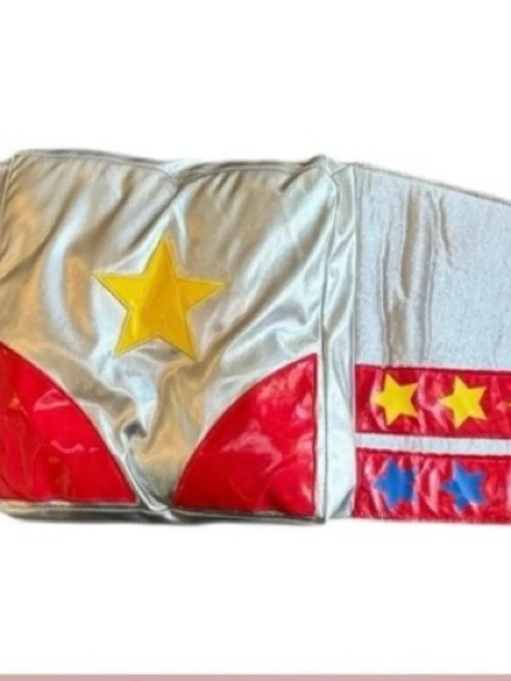 Hanna Andersson Silver Rocket Wings with Red and Yellow Stars